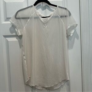 Lululemon White Short Sleeve w/Mesh